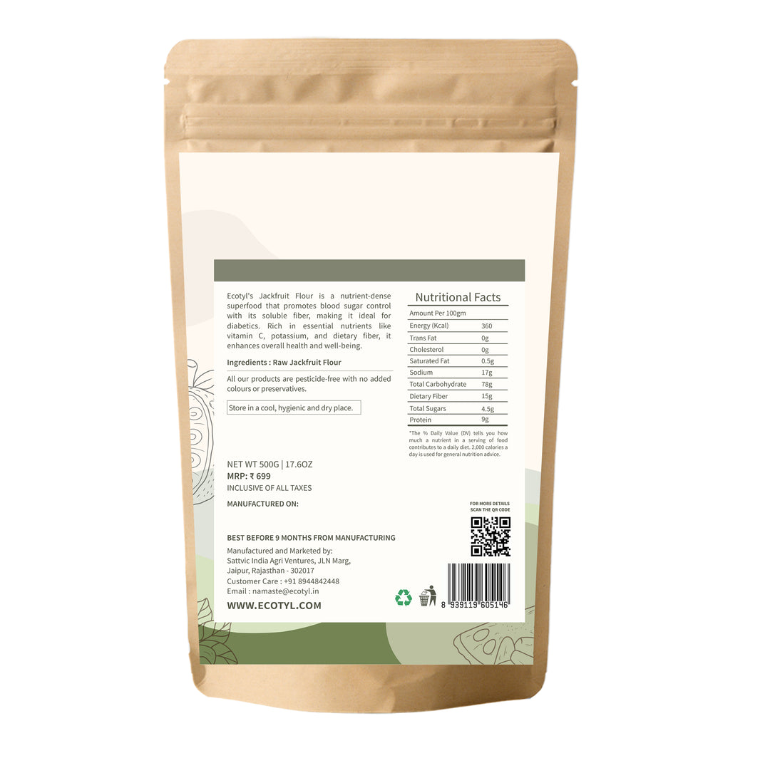 Ecotyl Jackfruit Flour | Low Glycemic Index | Gluten Free | 500g