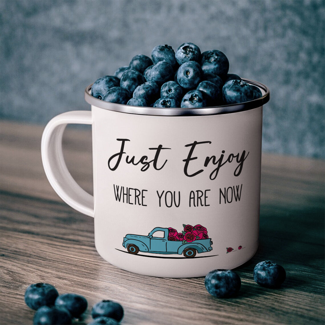 The Whimsical Artist Stainless steel Designer Coffee Mug (Just Enjoy)