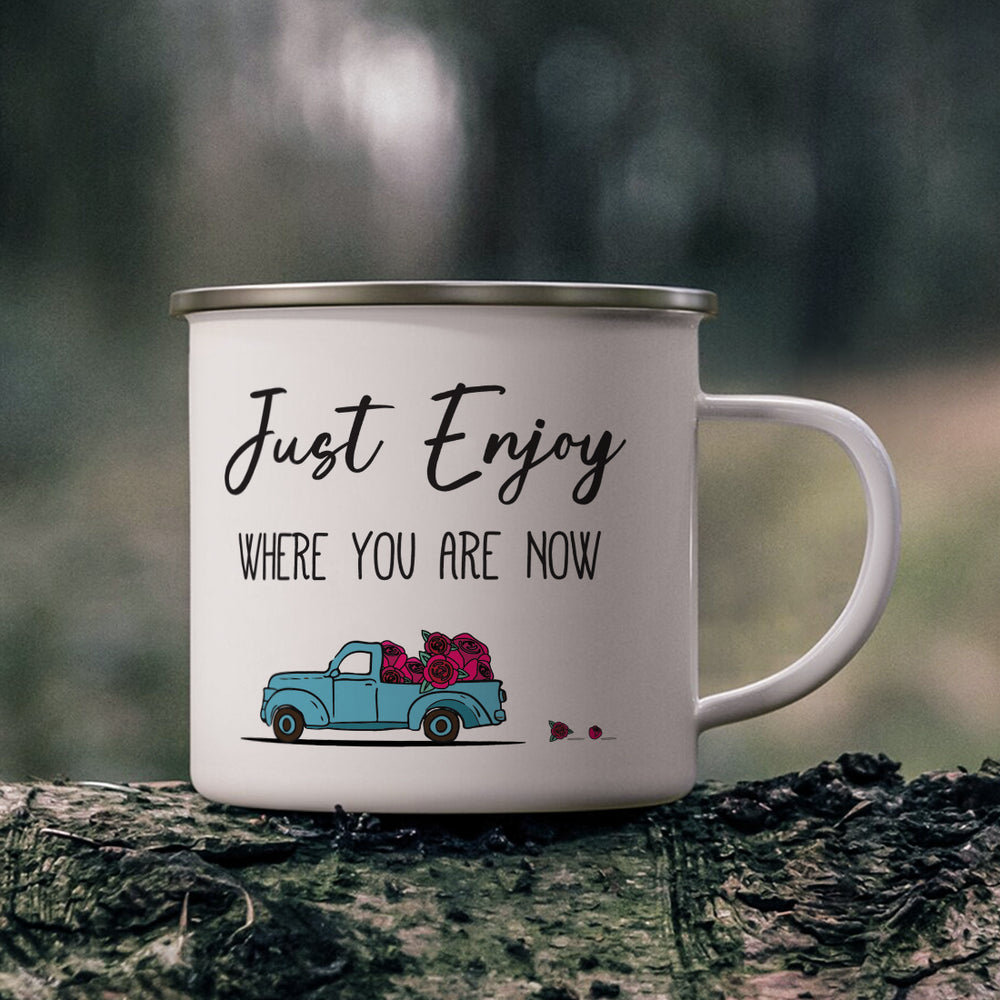 The Whimsical Artist Stainless steel Designer Coffee Mug (Just Enjoy)