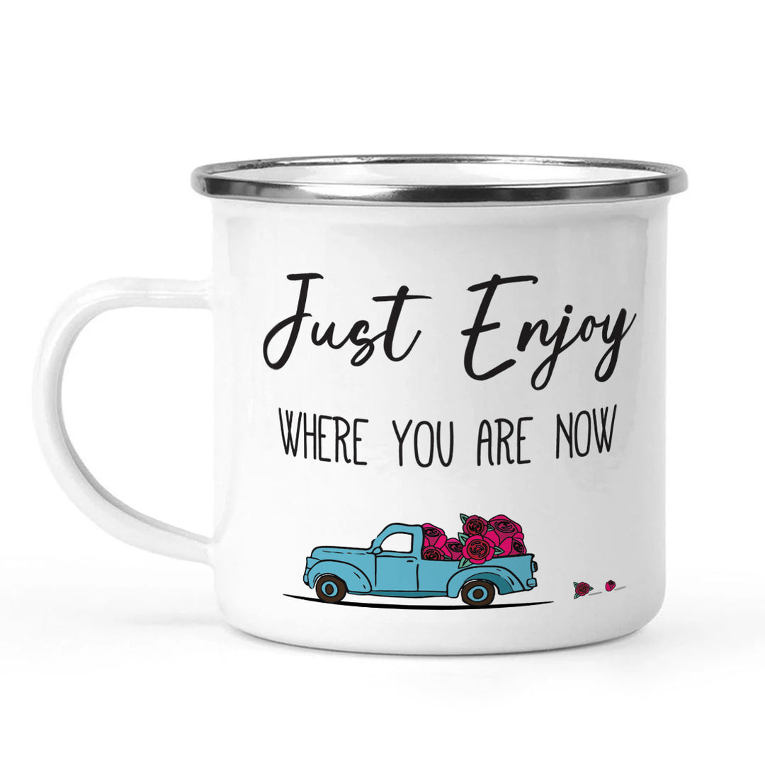 The Whimsical Artist Stainless steel Designer Coffee Mug (Just Enjoy)
