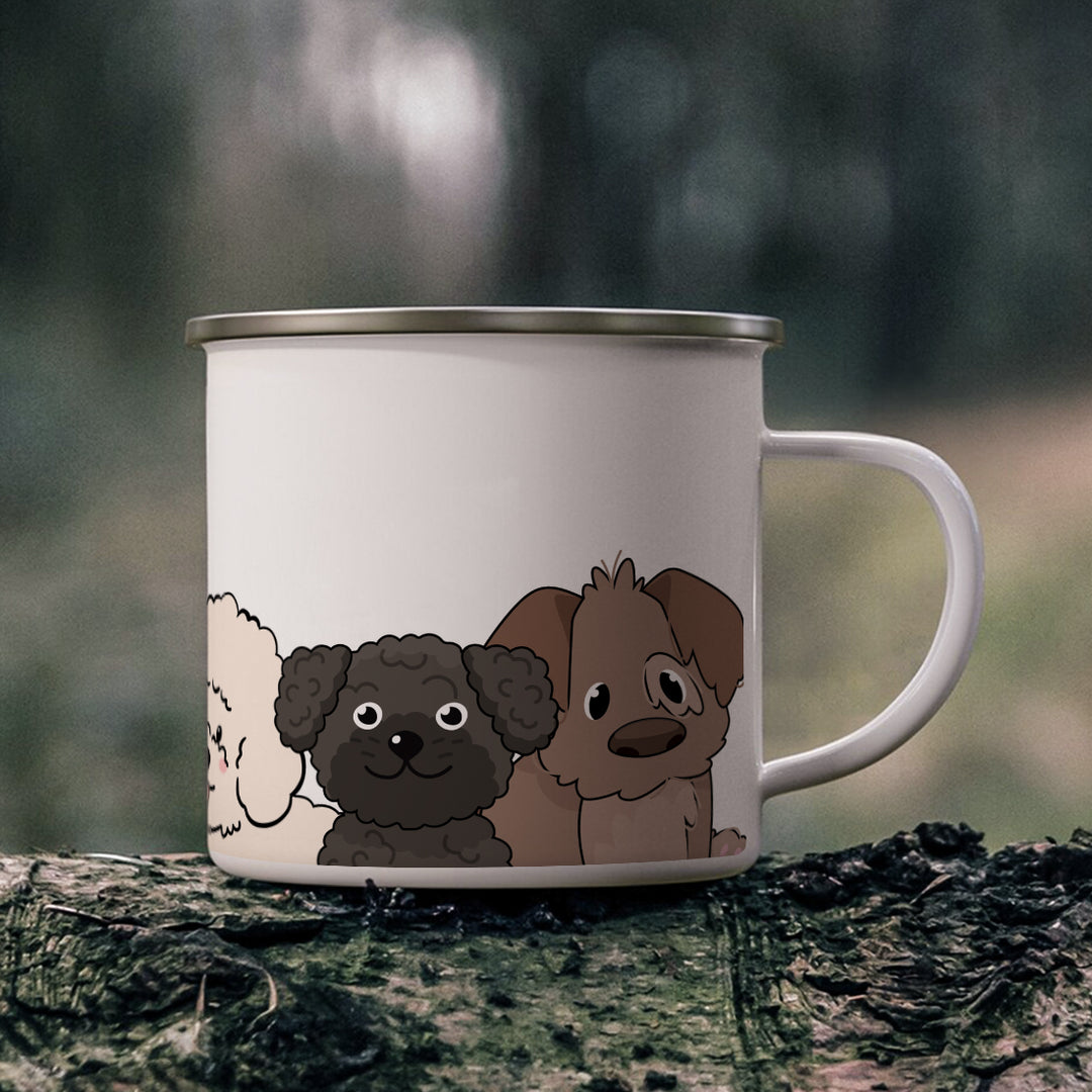The Whimsical Artist Stainless Steel Designer Coffee Mug (Dogs)