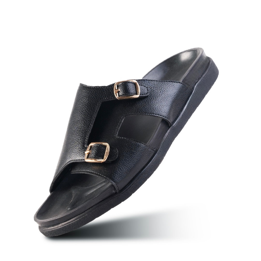 Monkstory Double Monk Footbed Sandals - Black