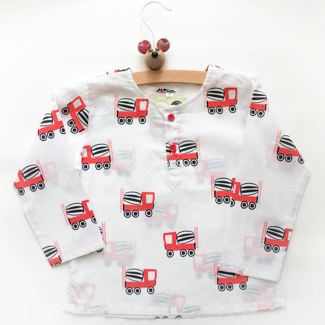 Mouse In The House Whirly Cement Mixer- Unisex Nightdress