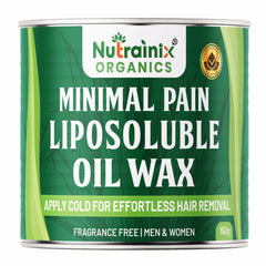 Nutrainix Organics Minimal Pain Liposoluble Oil Wax - Apply Cold For Effortless Hair Removal - 150 gm