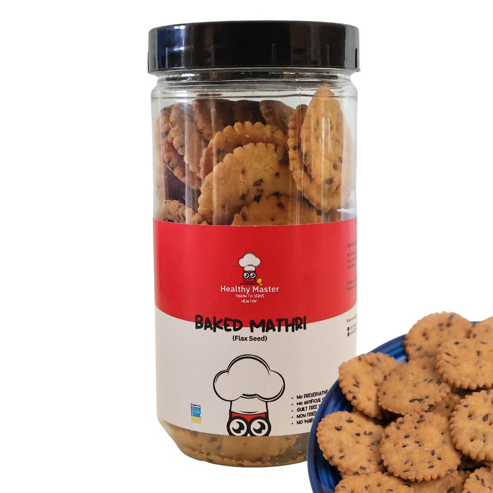 HEALTHY MASTER Baked Wheat Mathri (Flax seed) - 250g