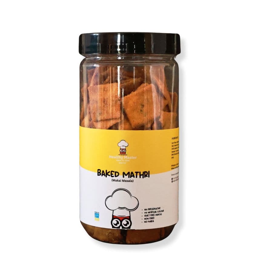 Healthy Master Baked Makai Masala Mathri 250g | Baked Mathri for HEALTHY Lifestyle