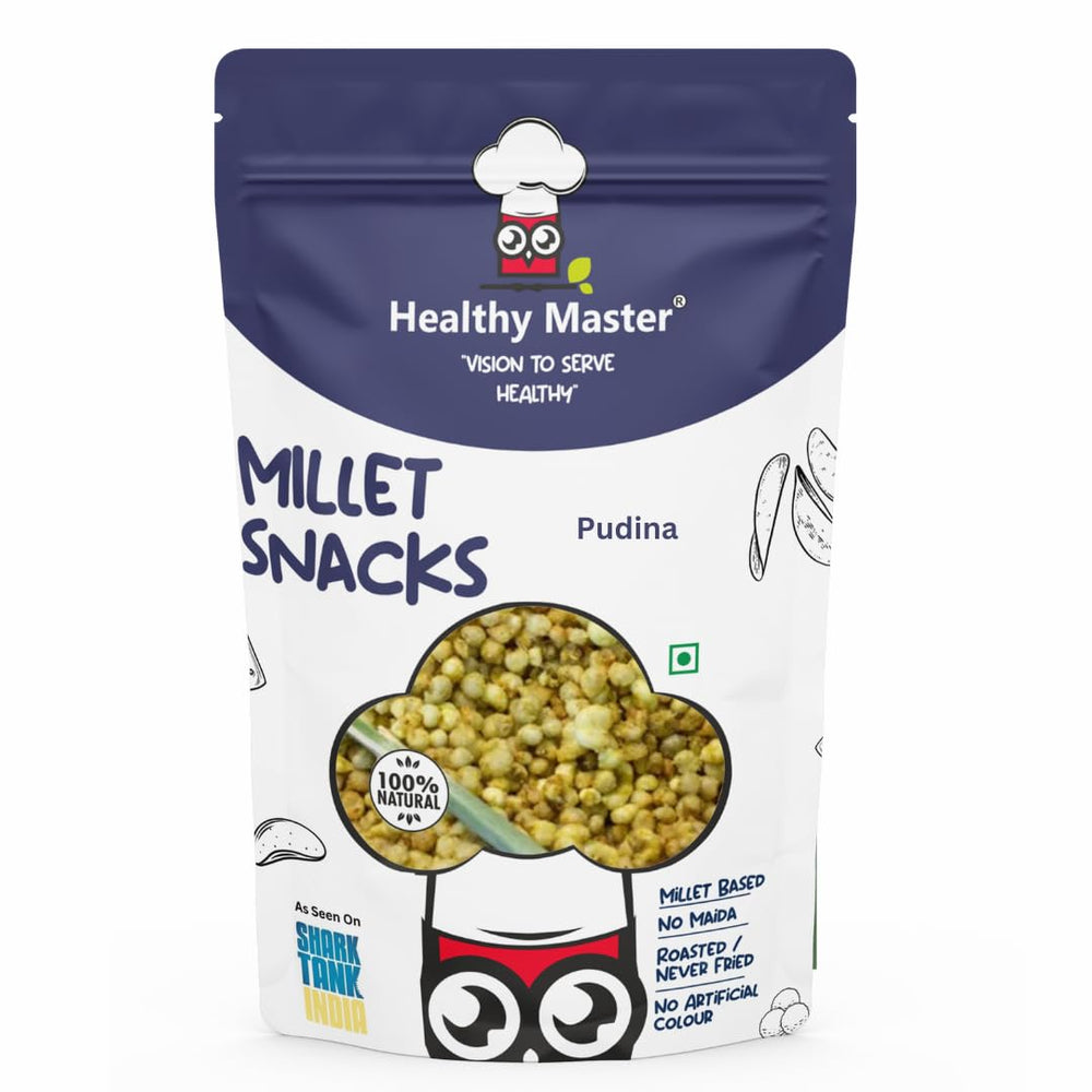 HEALTHY MASTER Vision to serve Healthy Millet Snacks - Pudina -150 Gm | Jain Friendly