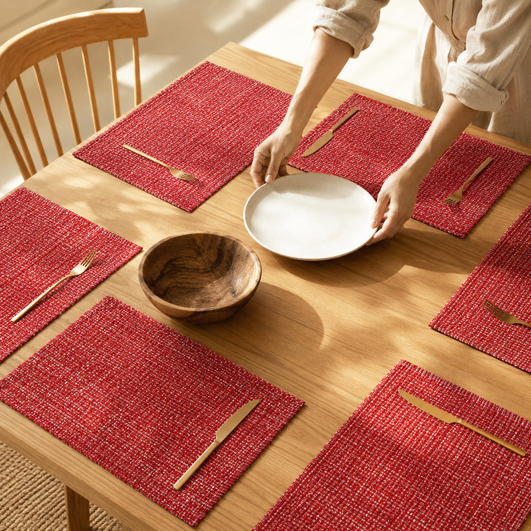 Cotton Woven Placemats Set of 6