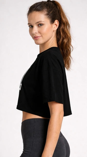 Bamboo Fabric Gen Z Women Oversize Crop T-Shirt | Ultra Soft Breathable | Trendy Streetwear Crop Top