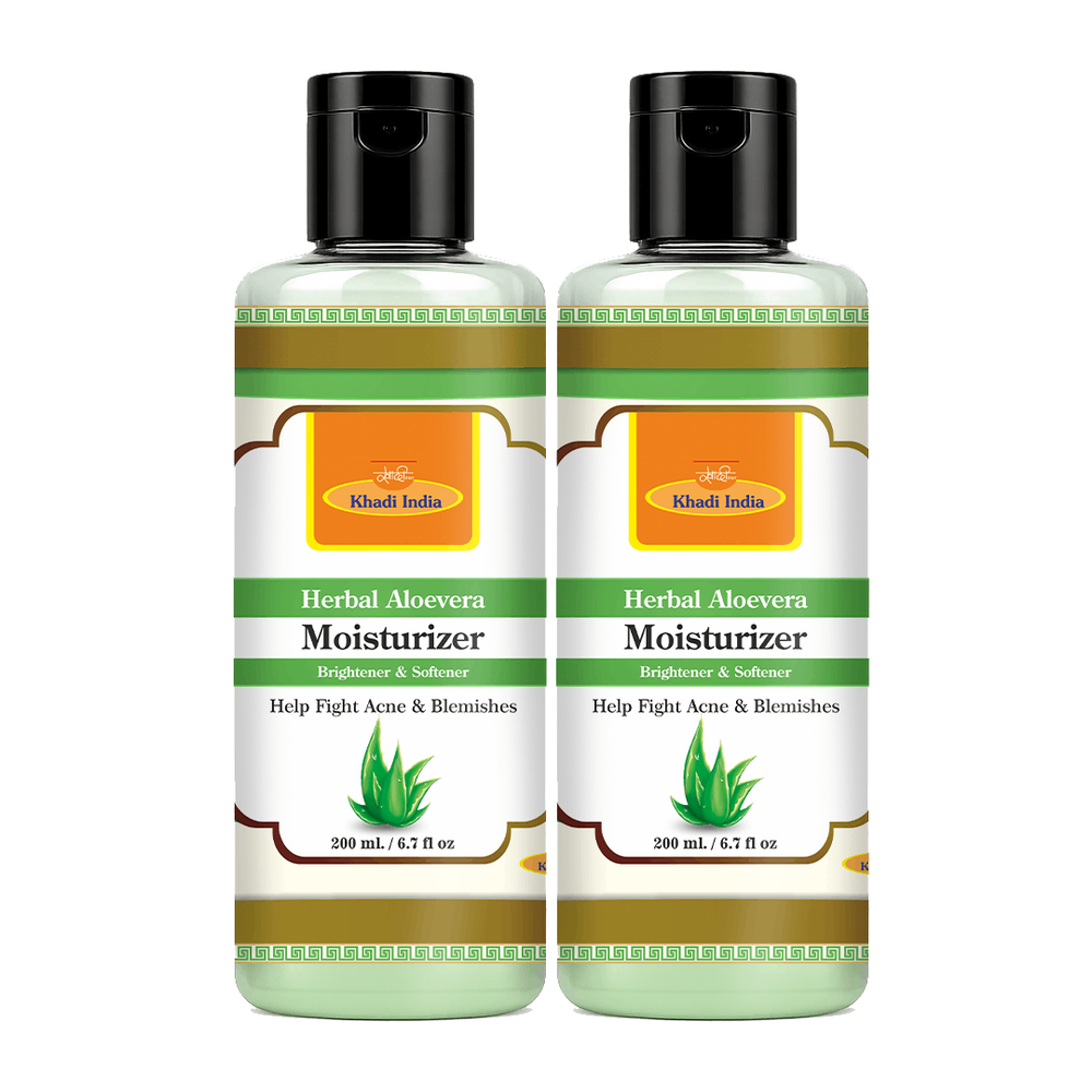 Khadi Care Herbal Aloevera Moisturizer - pack of 2 Each 210ml