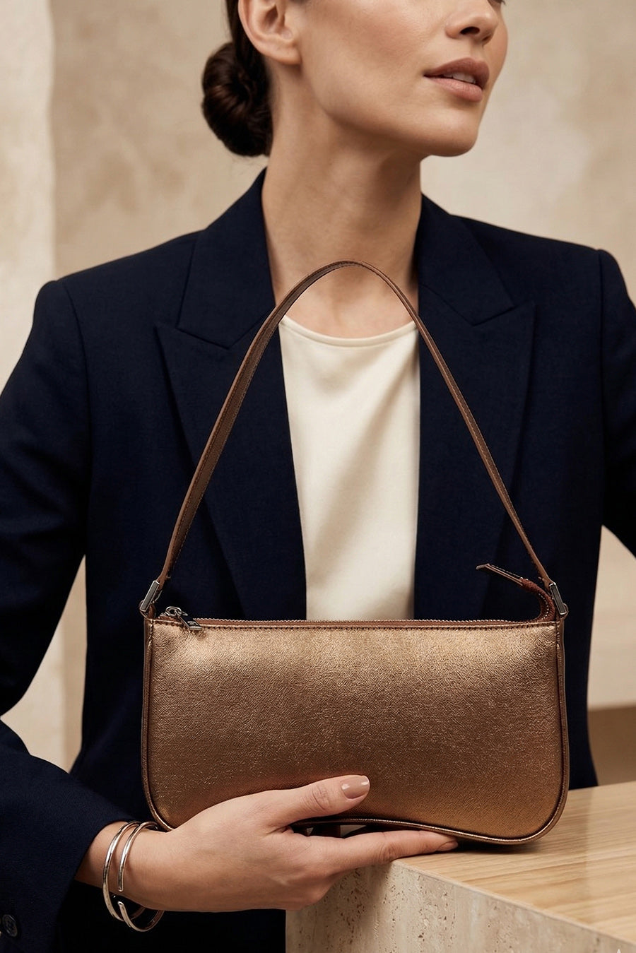 Emily Vegan Leather Shoulder Bag