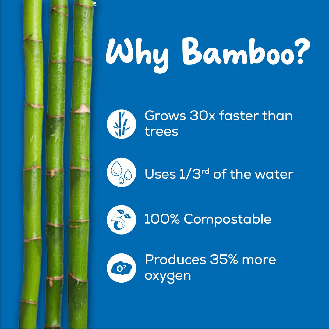 Bamboo Tissue Tube Blue (Pack of 8)