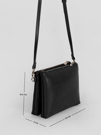 Dual Sling Vegan Leather Crossbody