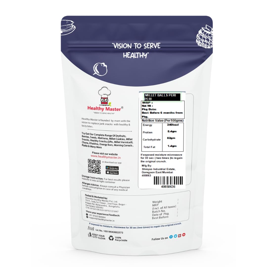Healthy Master Millet Balls - Peri Peri Flavor 150g