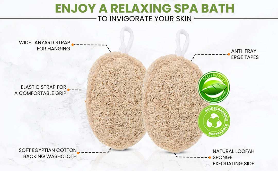 Natsbyte Eco Friendly Loofah for Bath (Pack of 2)