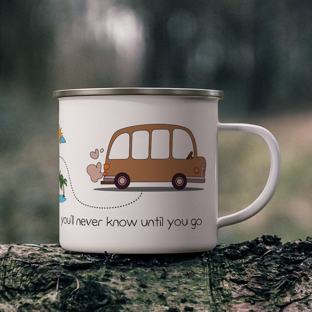 The Whimsical Artist Enamel Designer Coffee Mug (Journey)