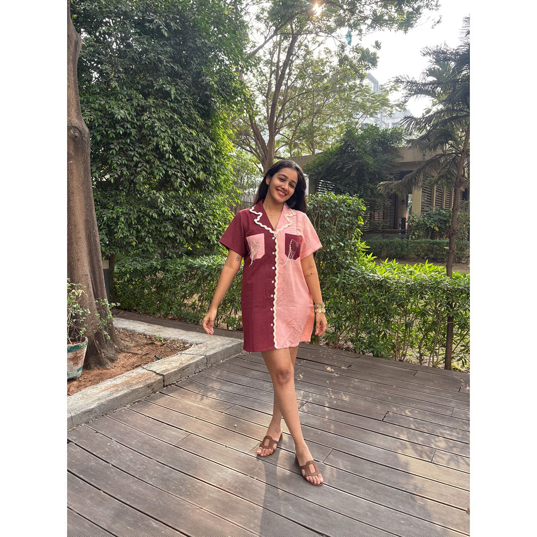 Rose Duet Shirt Dress