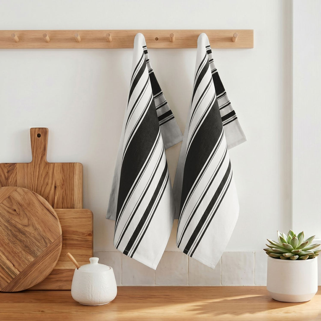 Striped Cotton Dish Towels ( Set of 2 )