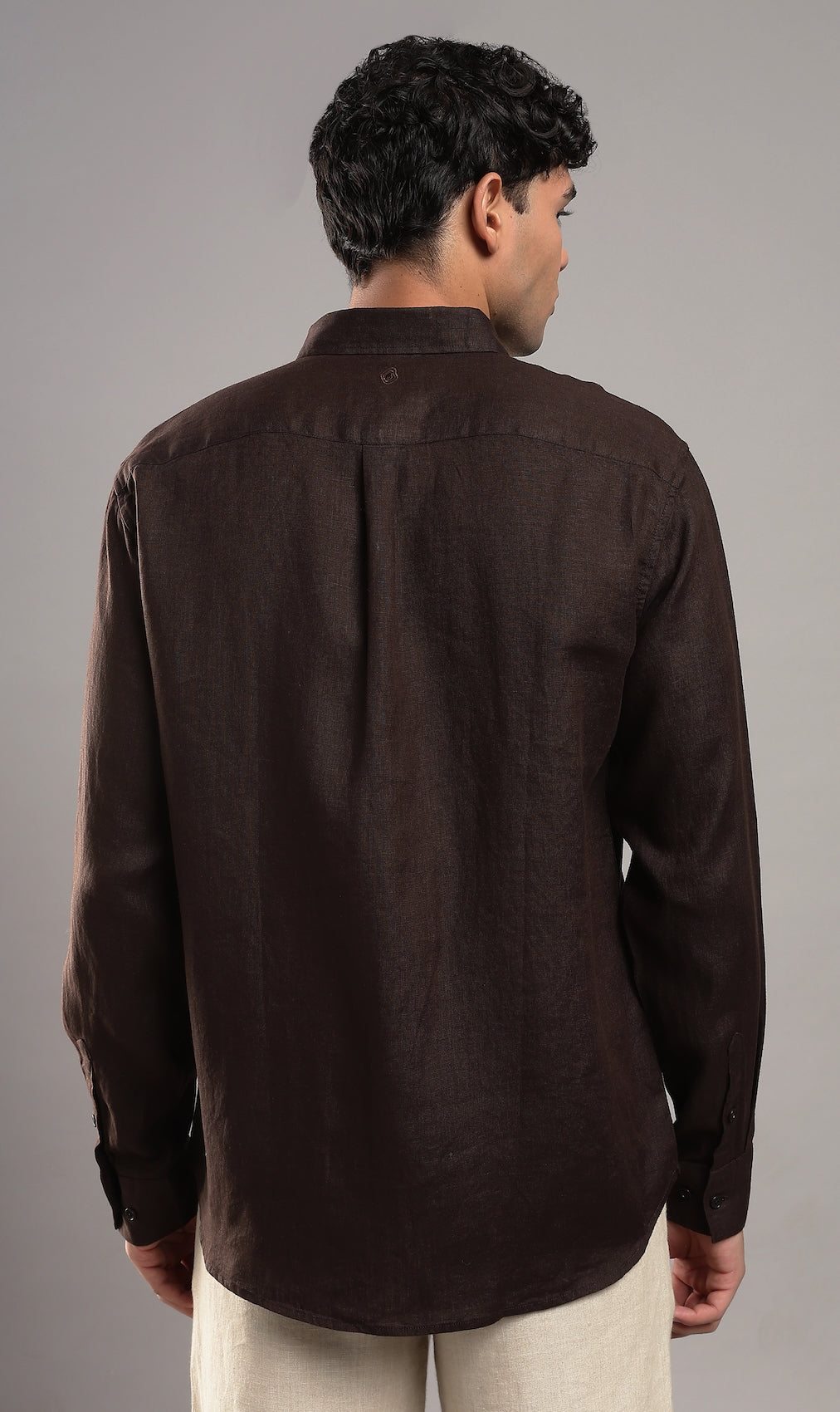 Cocoa Brown Linen Shirt