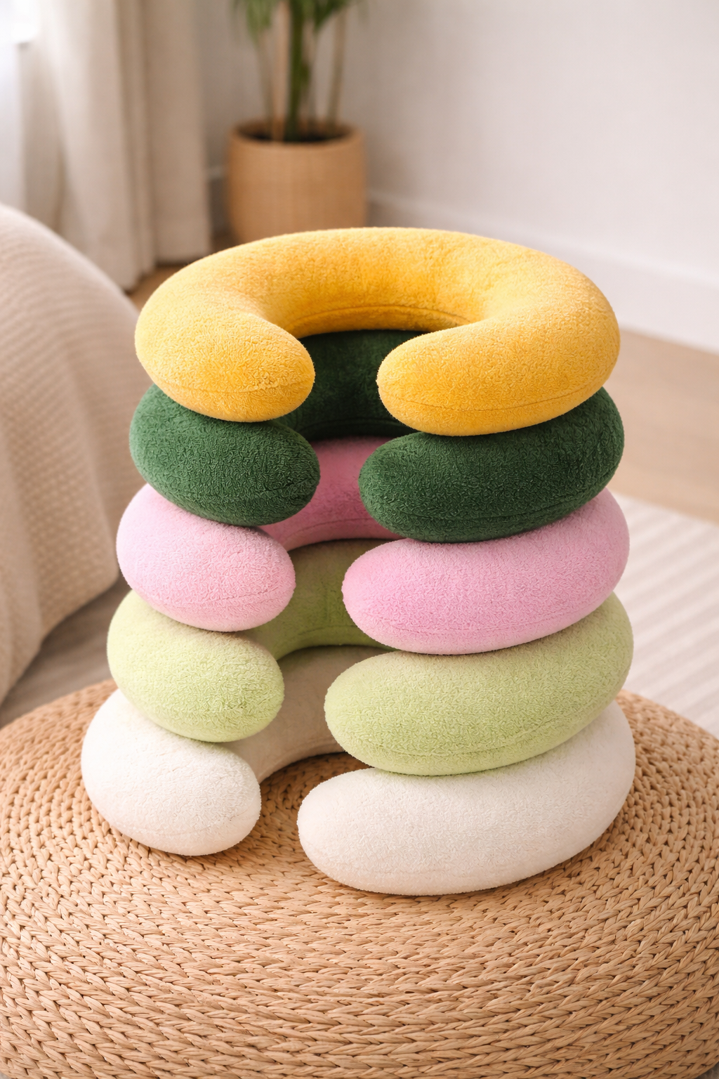 Tiny Traveler Pillow | Bamboo Terry Baby Neck Pillow for Car Seat, Stroller & Travel
