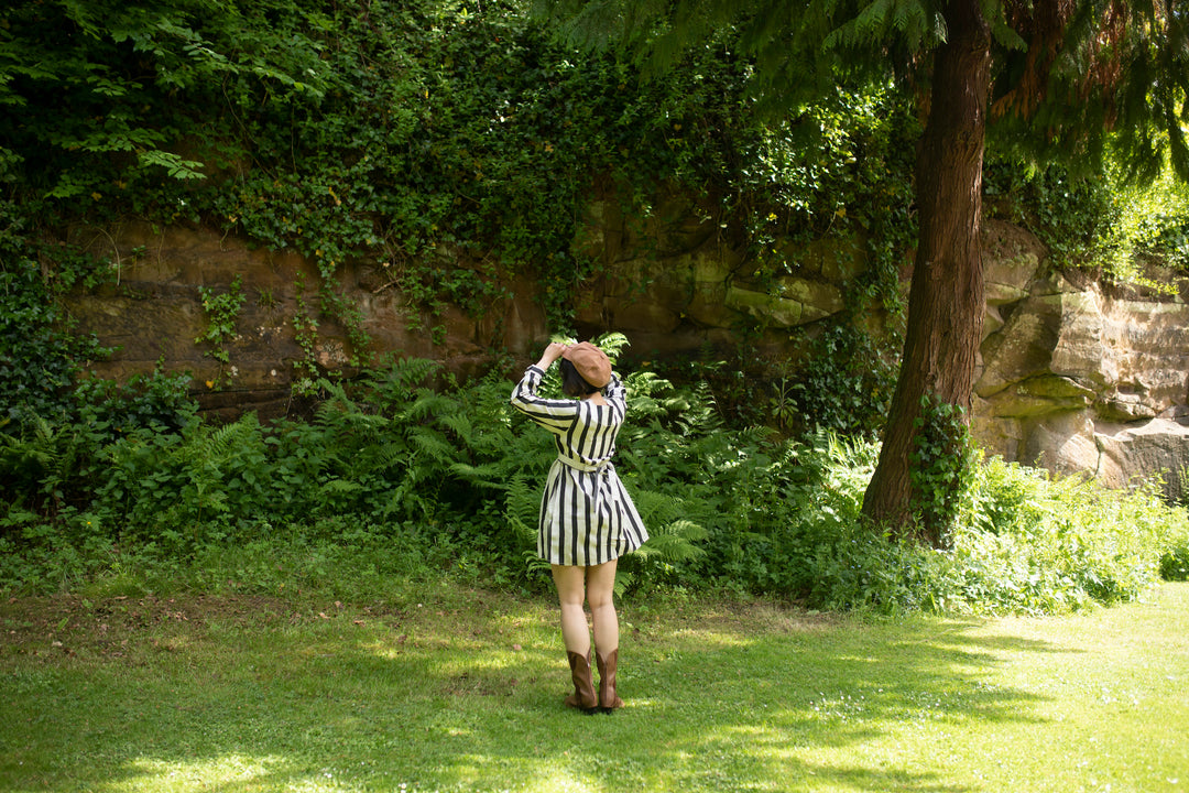 The Terra Tribe Hawaii Shift Dress | Stripes | Black