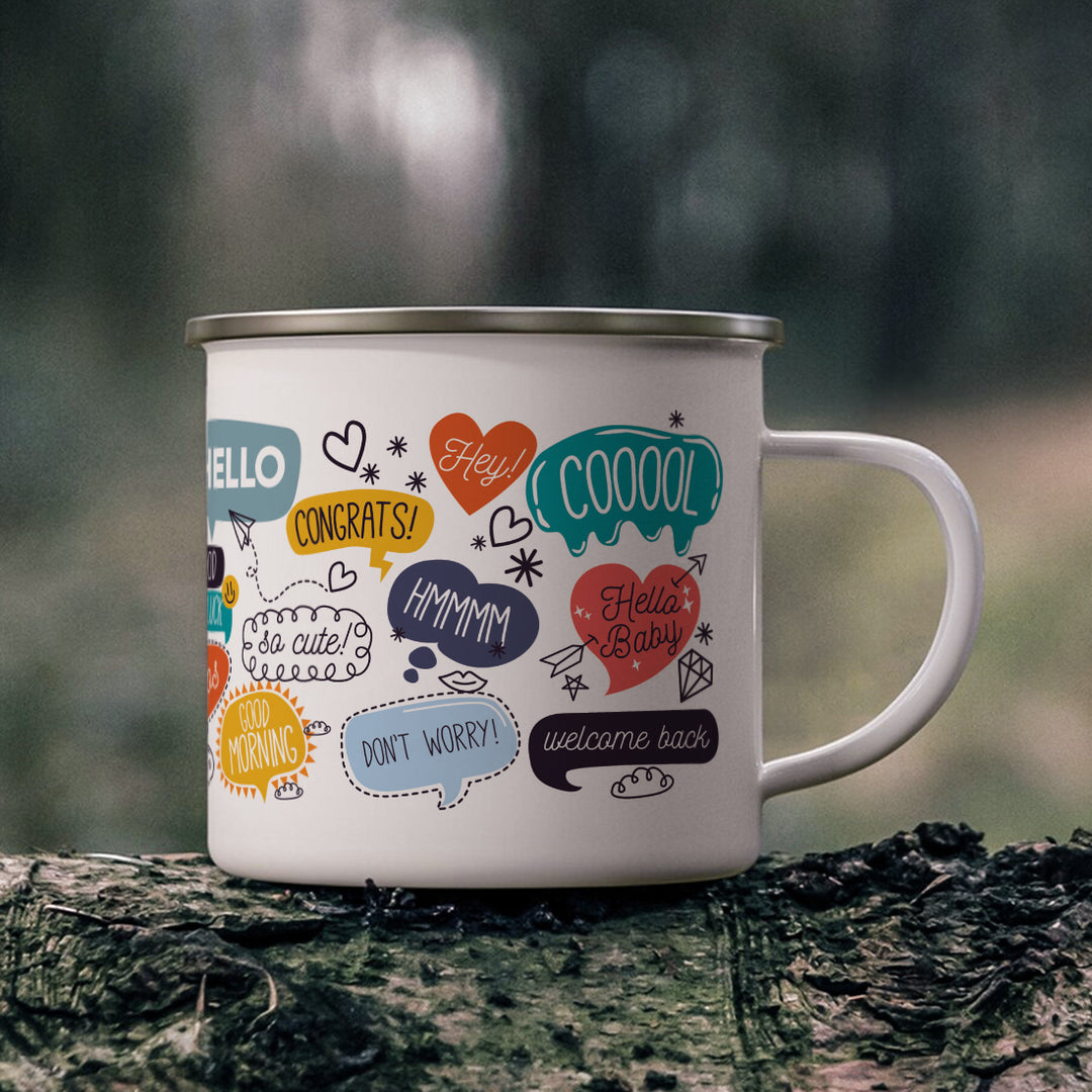 The Whimsical Artist Enamel Designer Coffee Mug (Quotes)