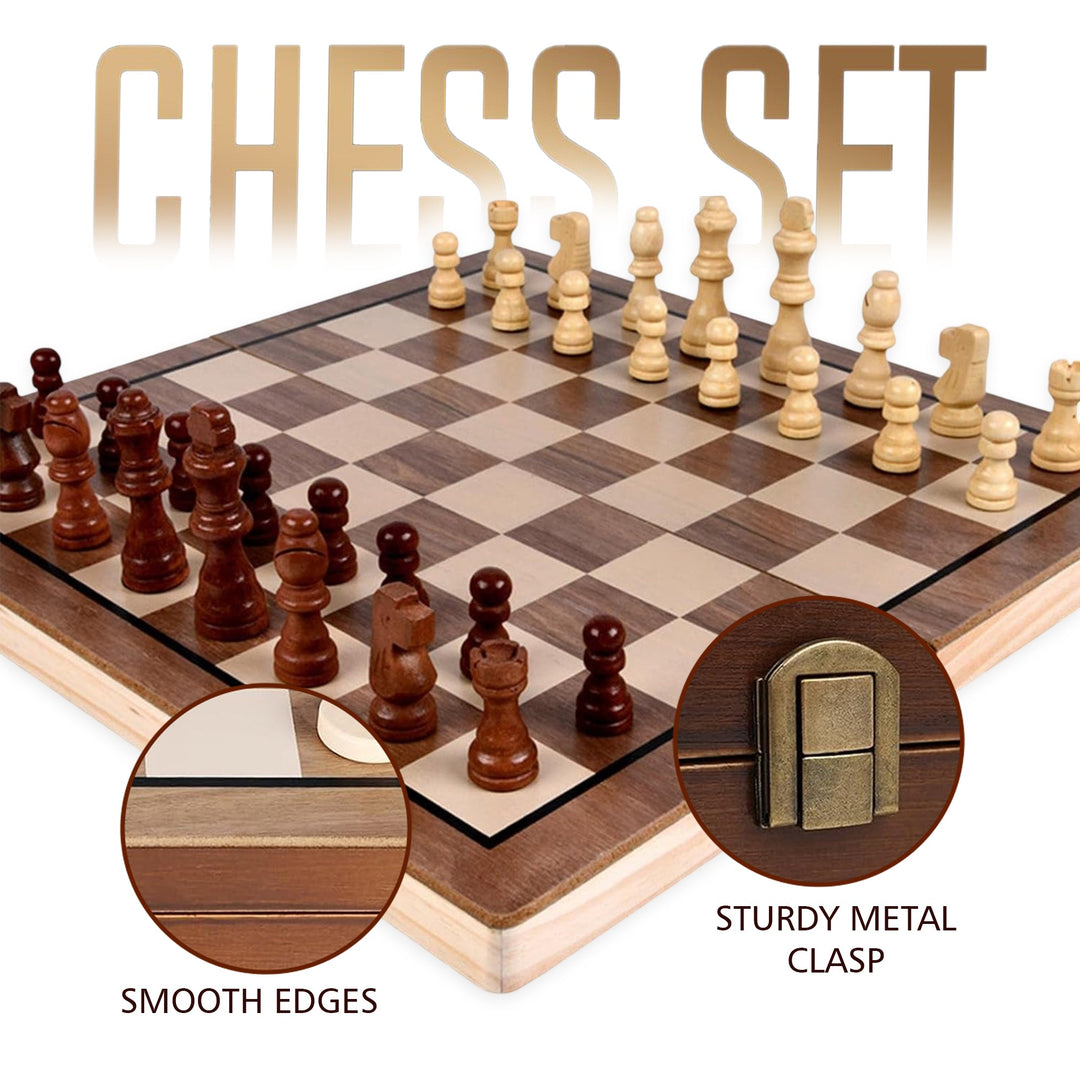 Wudly - Wooden Small Chess For Kids and Adults