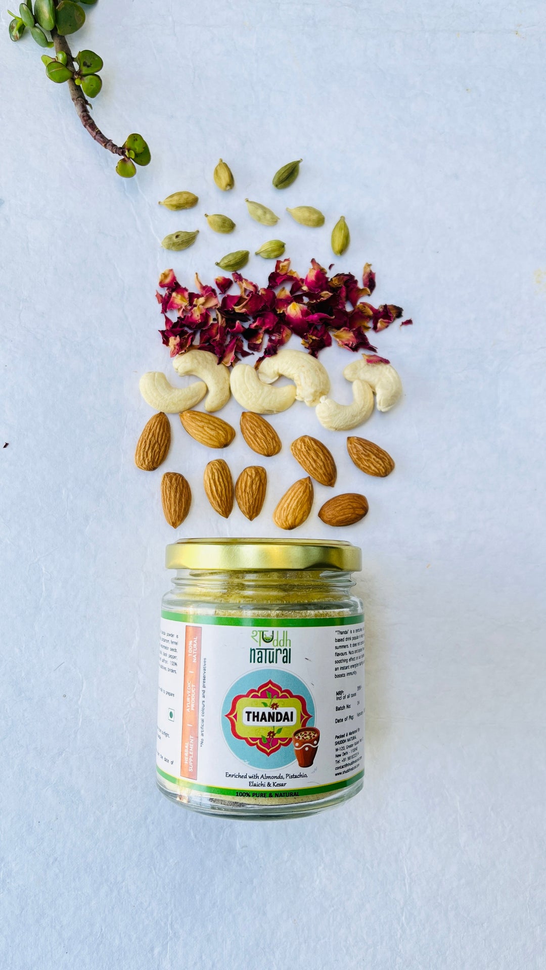 Shuddh Natural Holi Thandai & Gulal Gift Box with Hair Oil