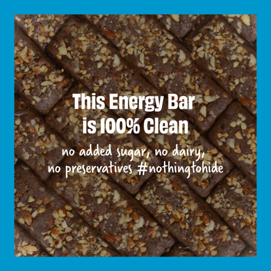 Sugar Free Vegan Energy Bars - Fudge All | Pack of 6 (40g each)