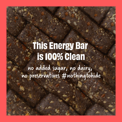 Sugar Free Vegan Energy Bars - Mocha Almond Fudge | Pack of 6 (40g each)