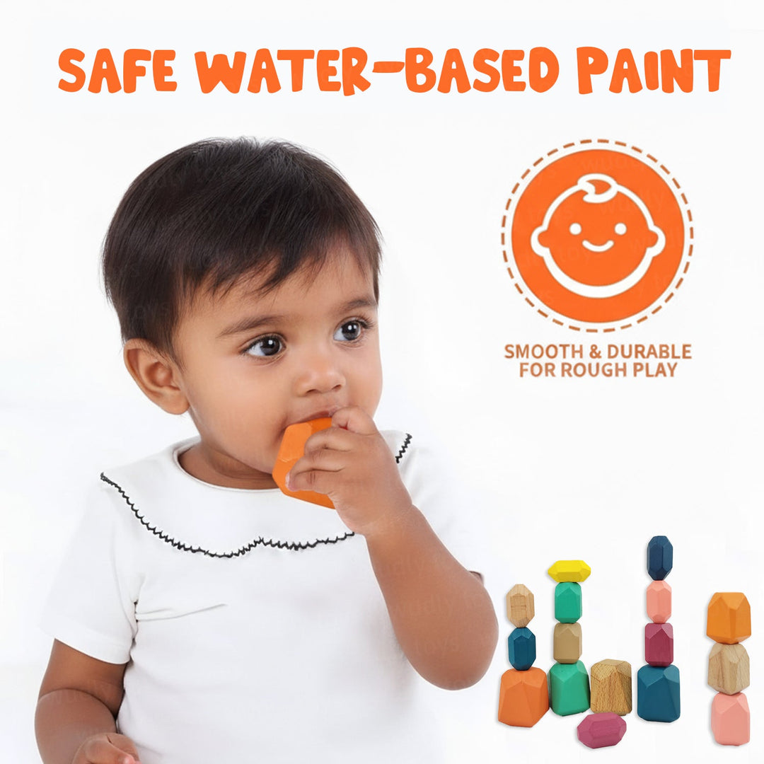 Wudly Wooden Balancing Stone For Kids