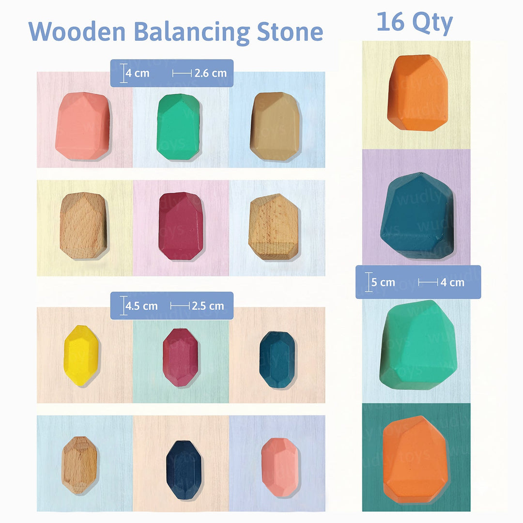 Wudly Wooden Balancing Stone For Kids