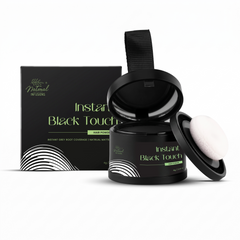 Natural Infusions Instant Black Touch Hair Root Touch Up Powder | Waterproof Hairline Powder | Black | 40g
