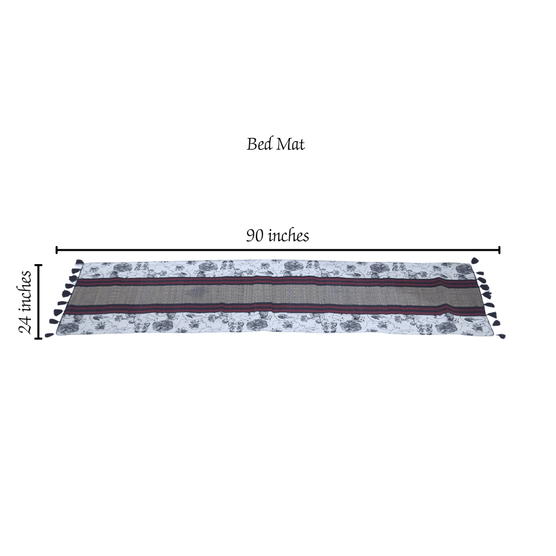 After Wait | Bamboo Bed Mat – Monochrome Jacquard Mystical Weave
