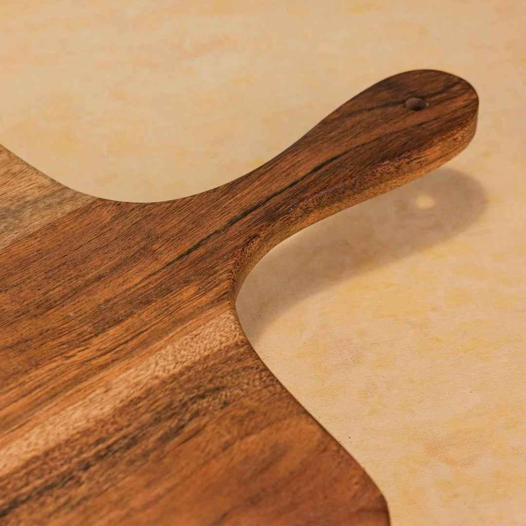 Ireka Homes AquaDeck Acacia Wood Chopping Board - Handmade, Sustainable, Cut-Resistant - AquaSpot Texture - Perfect for Vegetables, Meat, Cheese & Serving