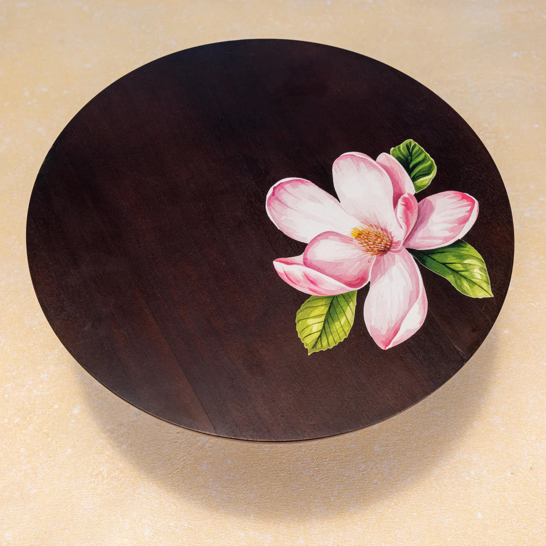 Ireka Homes Sakura Acacia Wood Cake Stand – Handmade, Sustainable, Foodsafe – Perfect for Cakes, Fruits, and Snacks