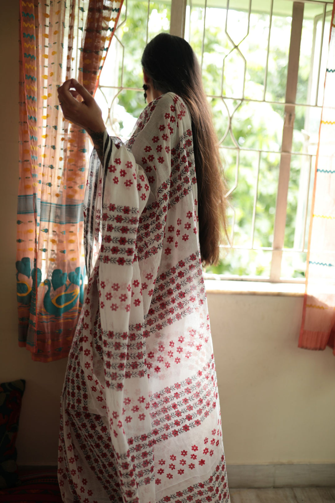 Romancing Spring Handloom Organic Cotton Saree