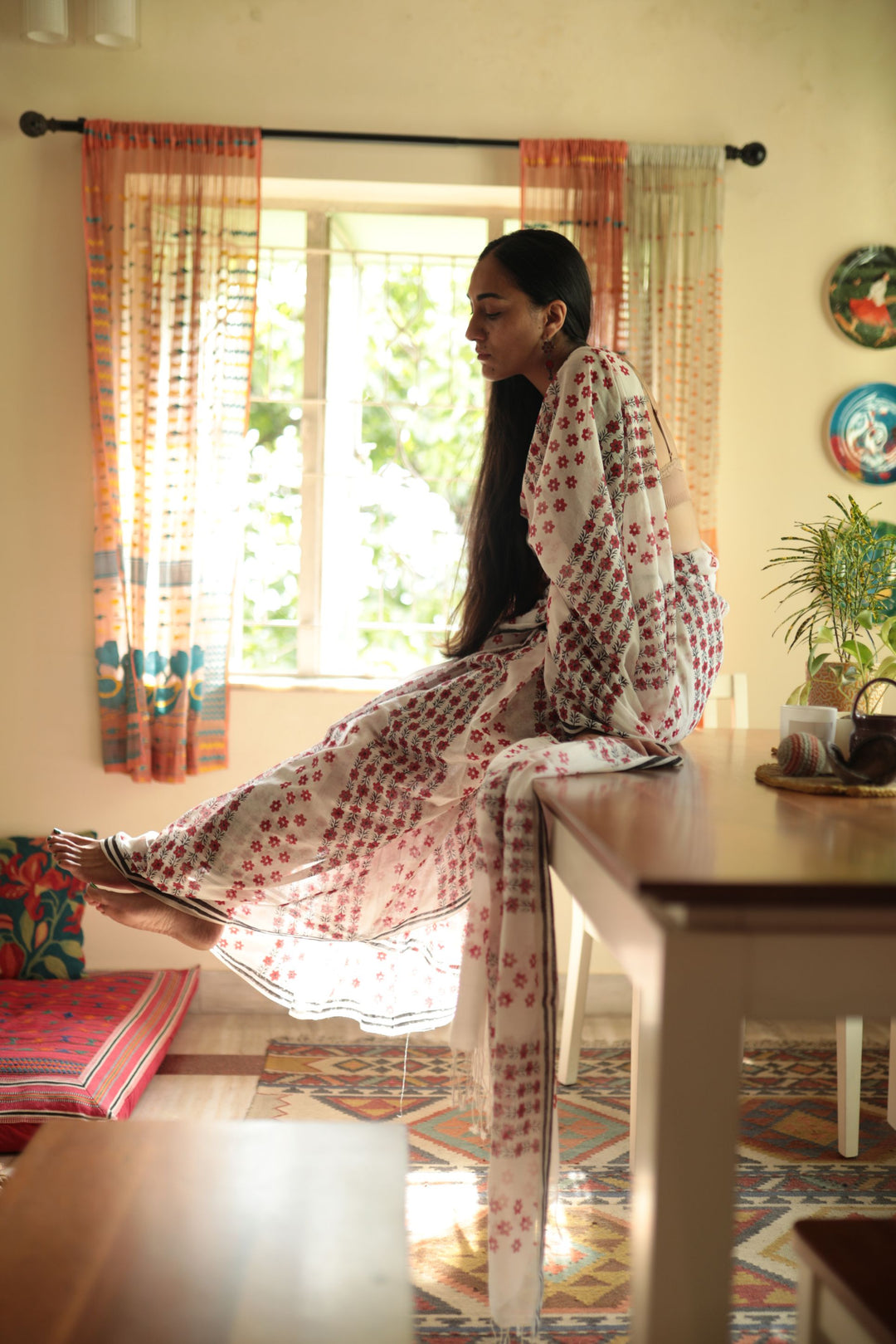 Romancing Spring Handloom Organic Cotton Saree