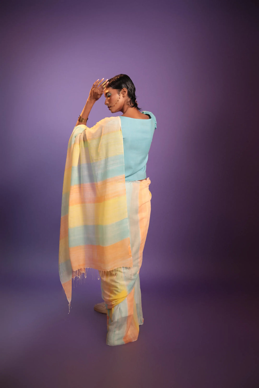 The Popsicle Man Handloom Organic Cotton Saree