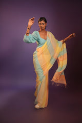 The Popsicle Man Handloom Organic Cotton Saree