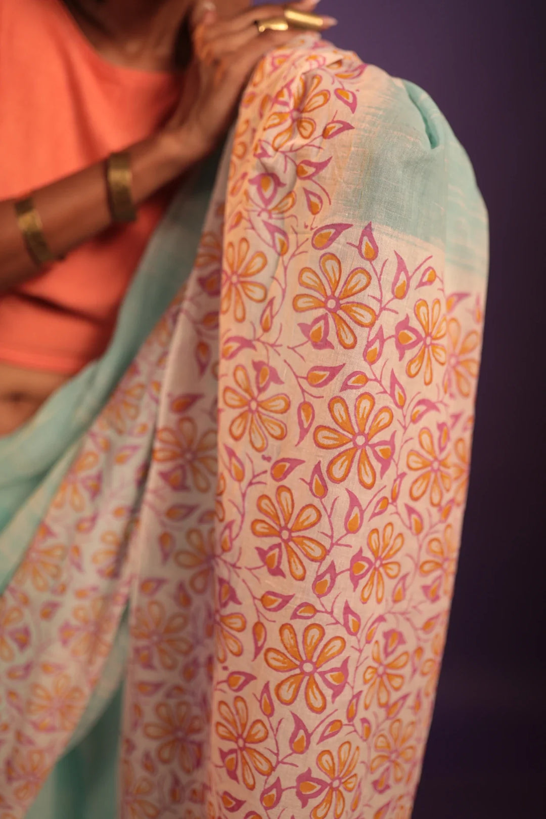 Castle in the Sky Handloom Organic Cotton Saree