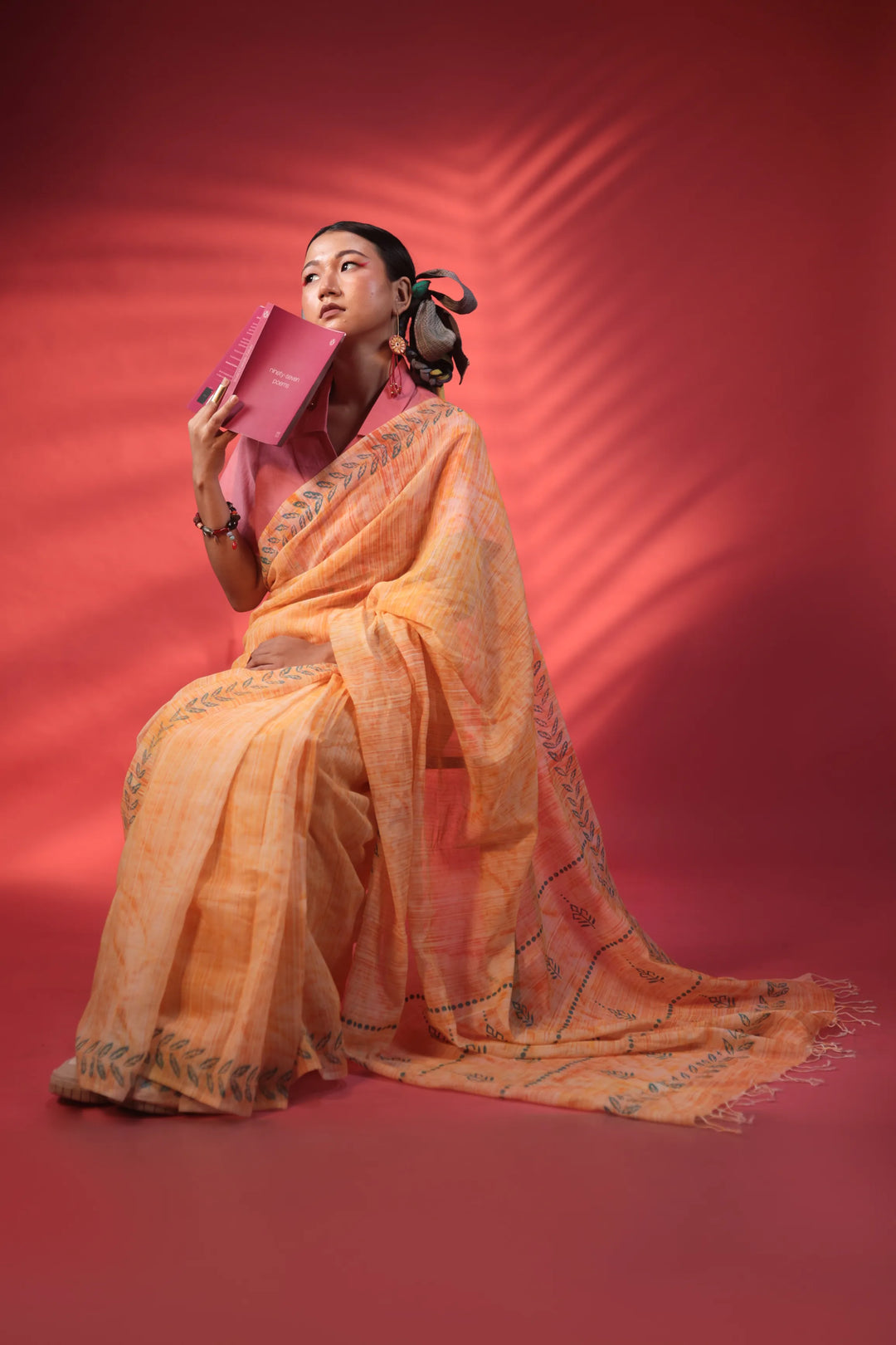 Sunset Island Handloom Organic Cotton Saree