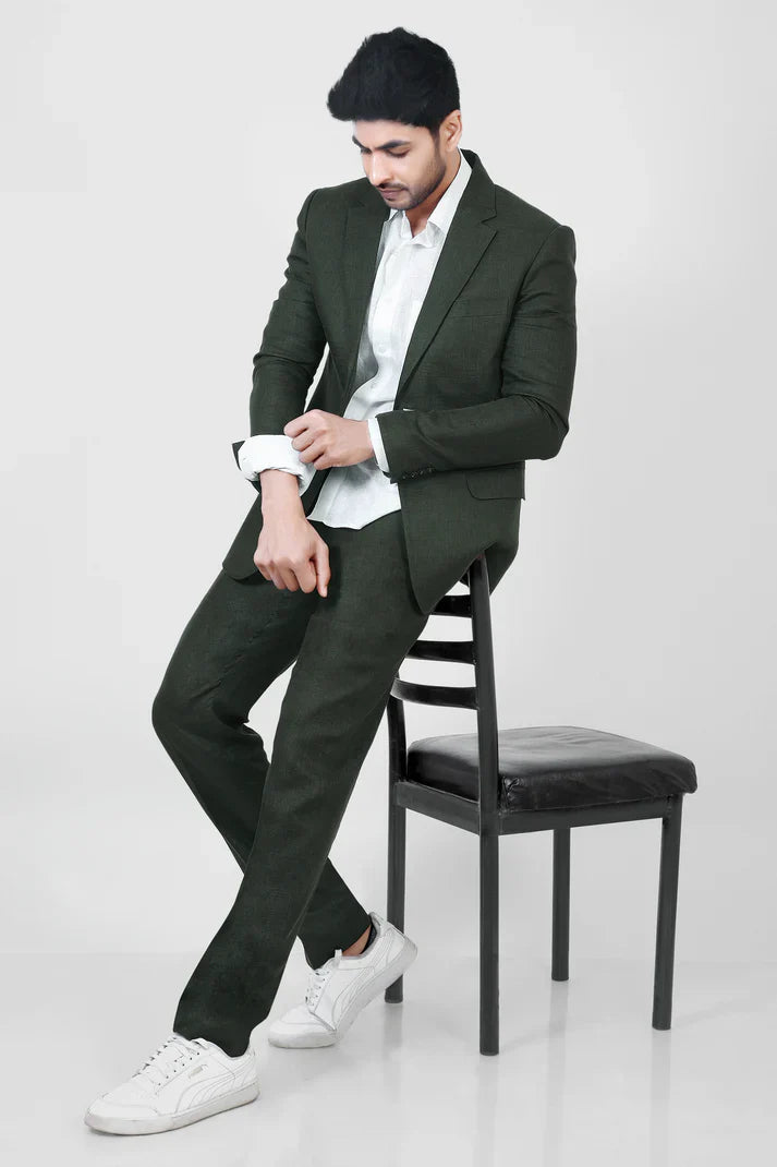 Adam Leaves Kale - Men’s Linen blazer