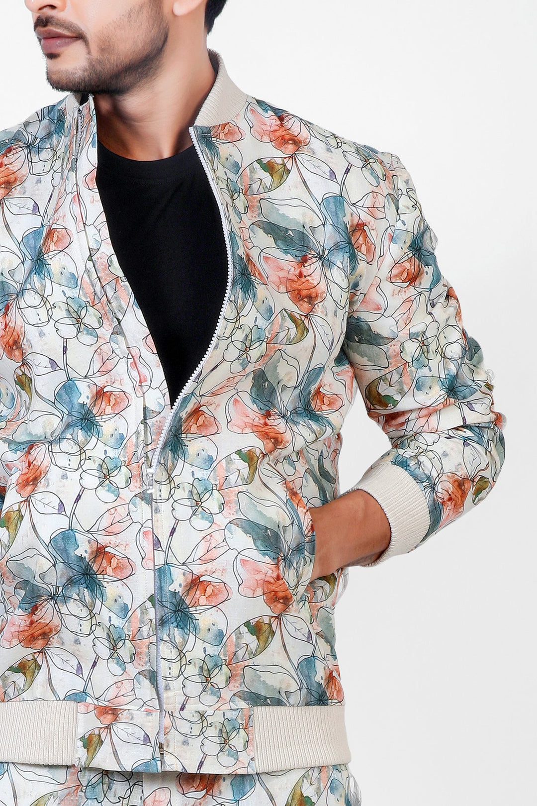 Adam Leaves Oro - Men’s hemp bomber Jacket