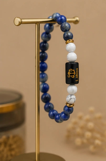 Bamboology Trends Libra Zodiac Gemstone Bracelet | Certified Natural Crystal Bracelet for Balance, Harmony & Prosperity