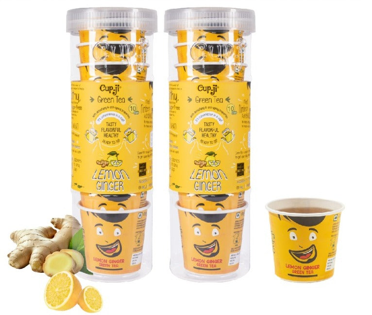 Cupji Instant Green Tea Cups – Pack of 2 (20 Cups)