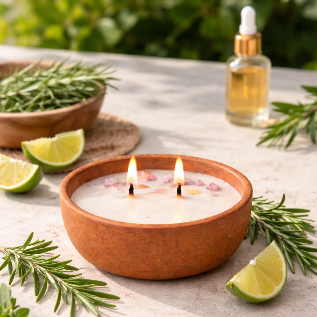 Vrindavani - Citronella & Basil Mosquito Repellent Candle