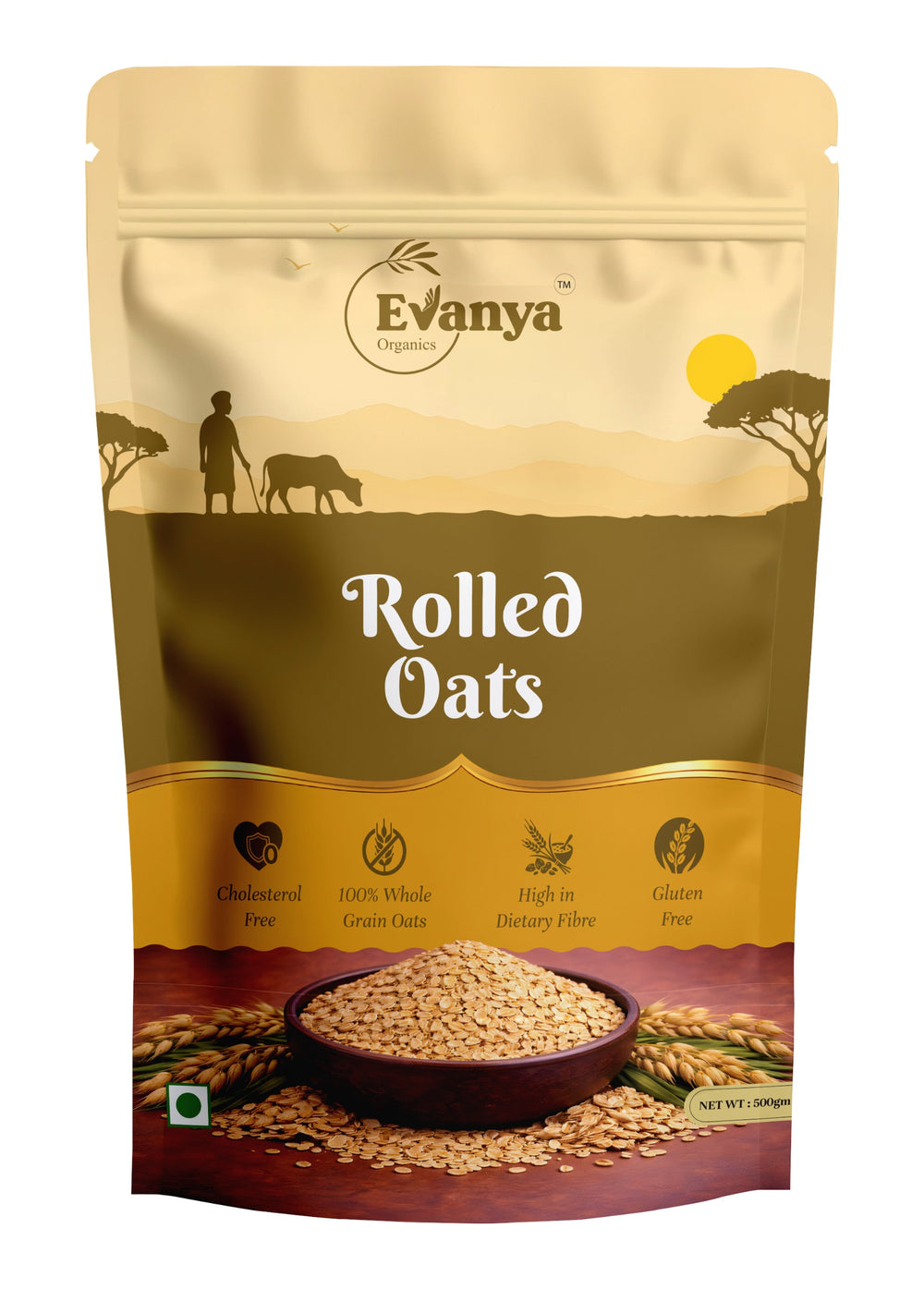 Evanya Organics Rolled Oats 500 g