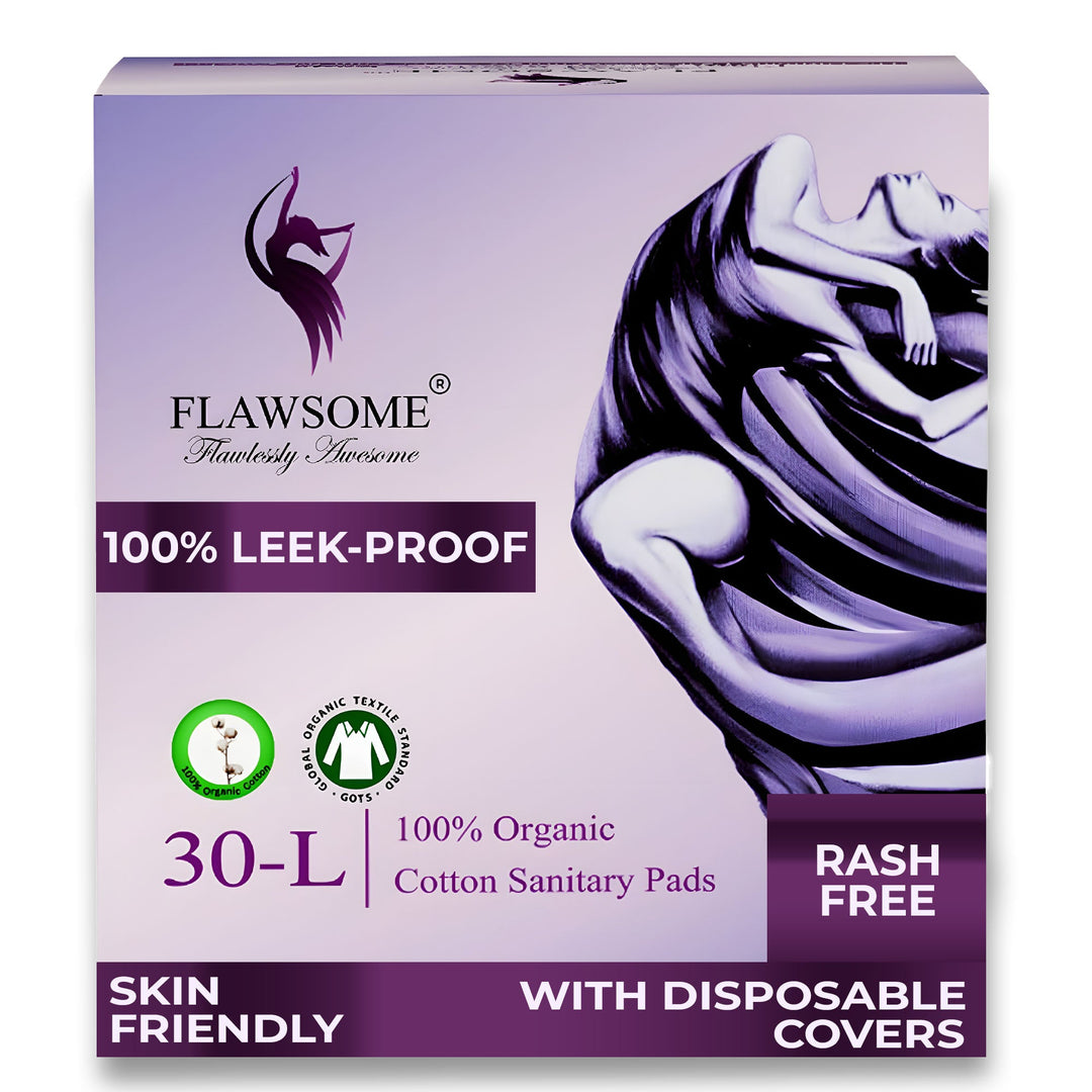 Chemical-Free Safe Sanitary Pads (L, Pack of 10/20/30) – Rash-Free, Gynecologist-Certified, Ultra Soft