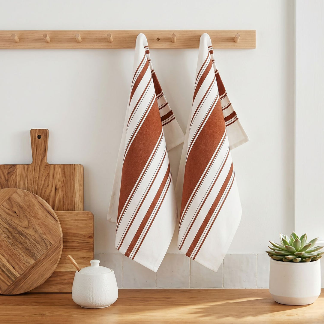 Striped Cotton Dish Towels ( Set of 2 )